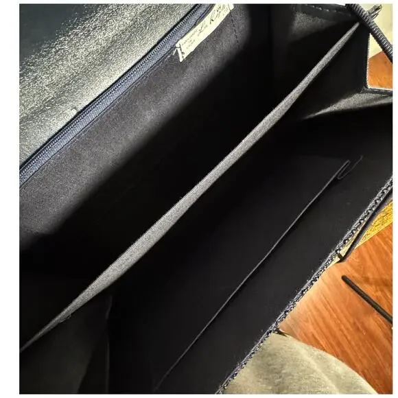 VNT Handmade La Regale LTD Navy Blue Beaded Purse - Picture 5 of 8